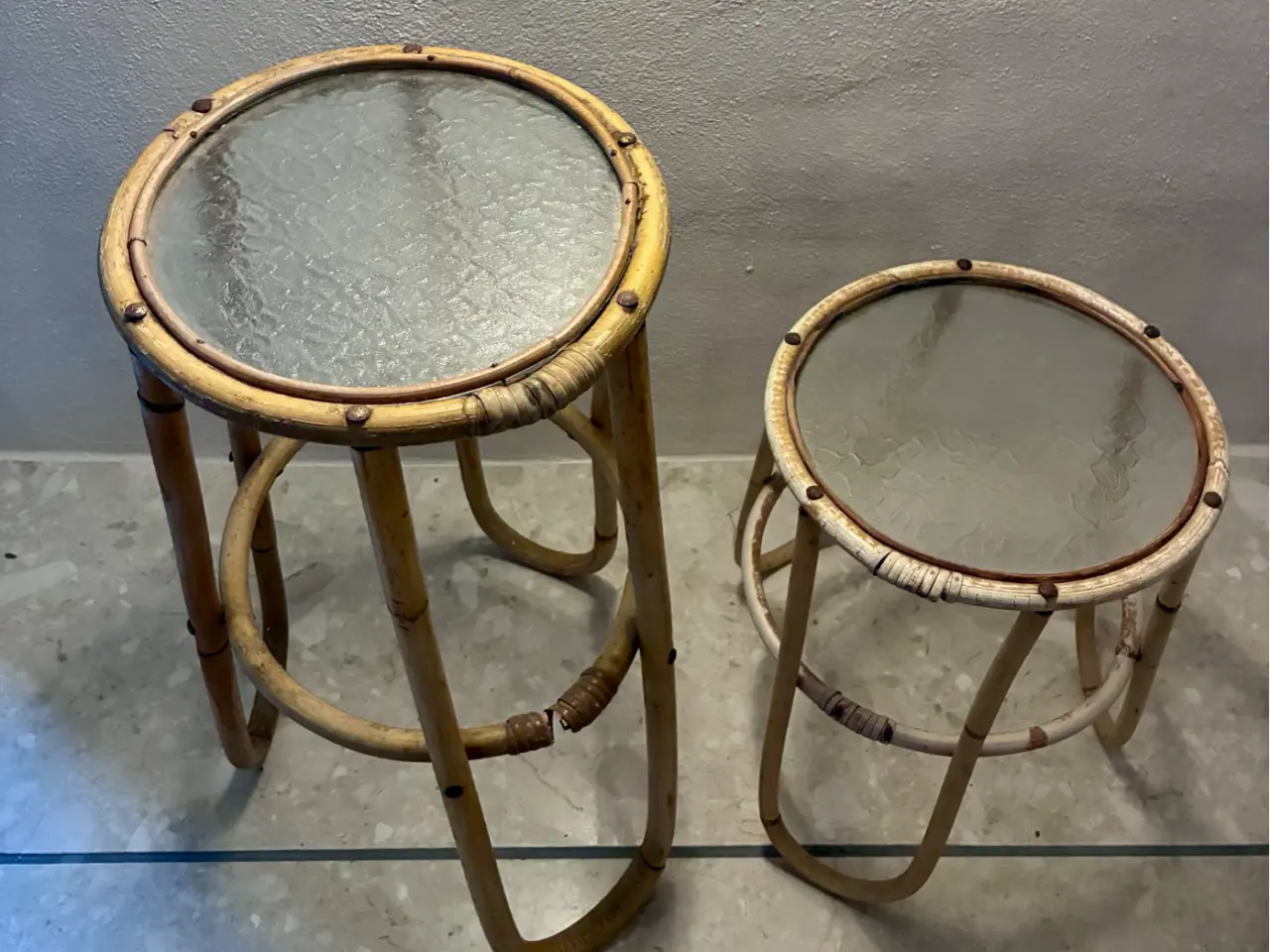 Billede 3 - Vintage bambusopsatser og små borde