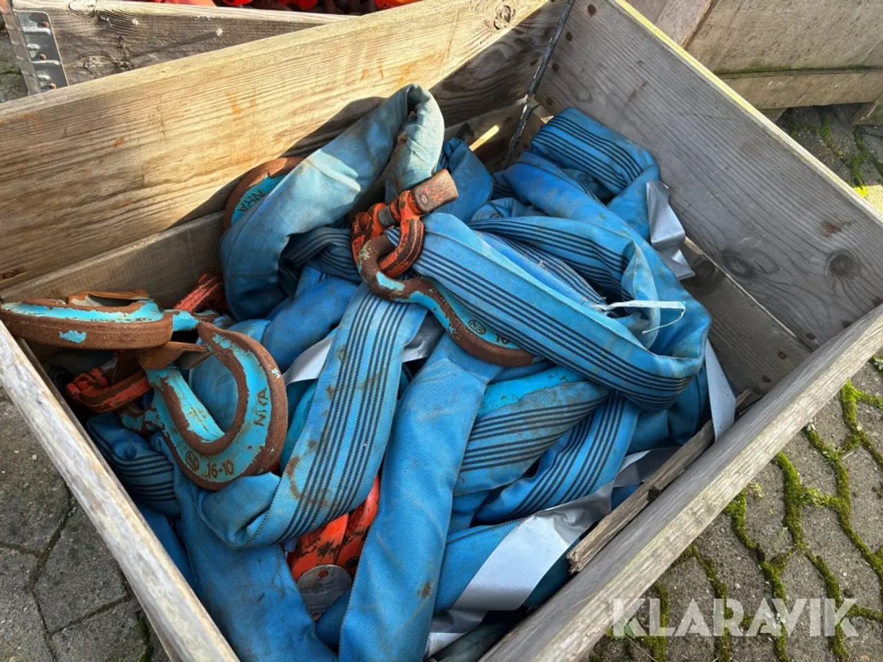 Billede 2 - Løftestropper med kroge 8 tons, 5,5 meter, 3 Styk