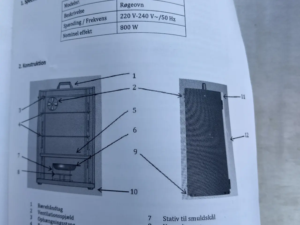 Billede 10 - Ny El Rygeovn Røgovn Røgeovn 800 Watt 