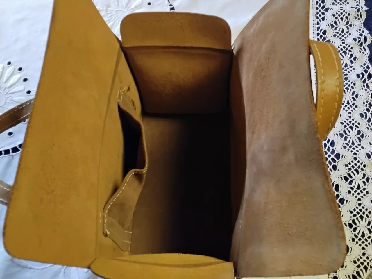 Billede 7 - Vintage kernelæder håndtaske - 28 X 14 X 18 cm