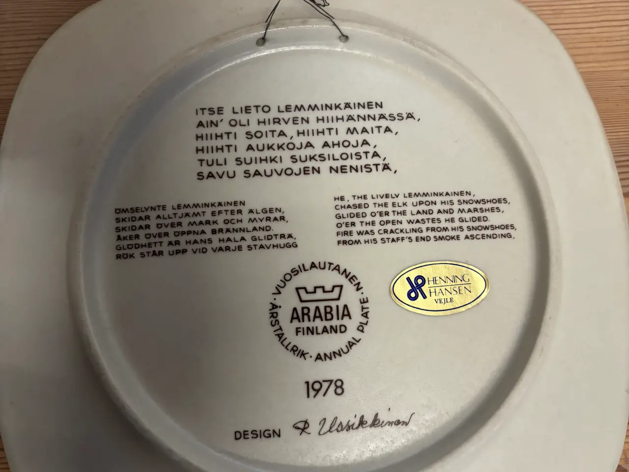 Billede 6 - Arabia årsplatte 1976-1981 (6 stk)