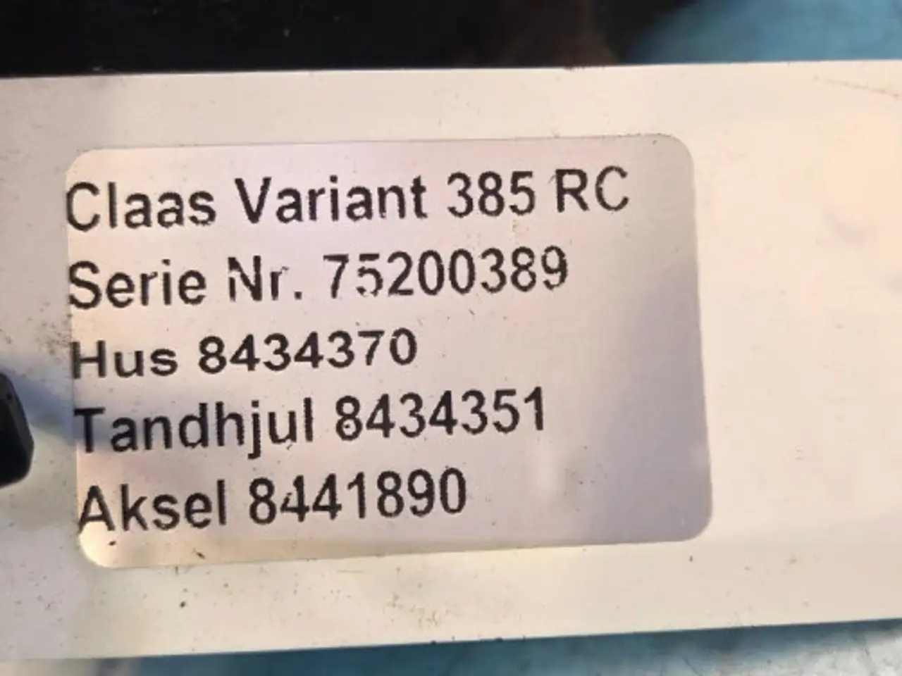Billede 17 - Claas Variant 385 Tandhjul 8434351