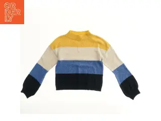 Strikket sweater med farvede striber fra LMTD (str. 140)
