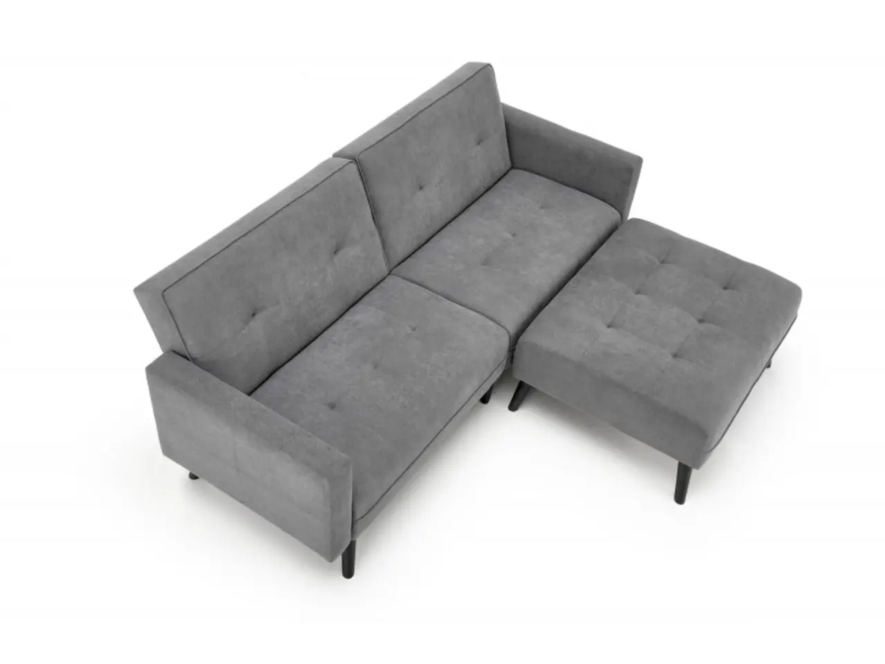 Billede 6 - CORNELIUS sammenklappelig sofa med ottoman, - Grå