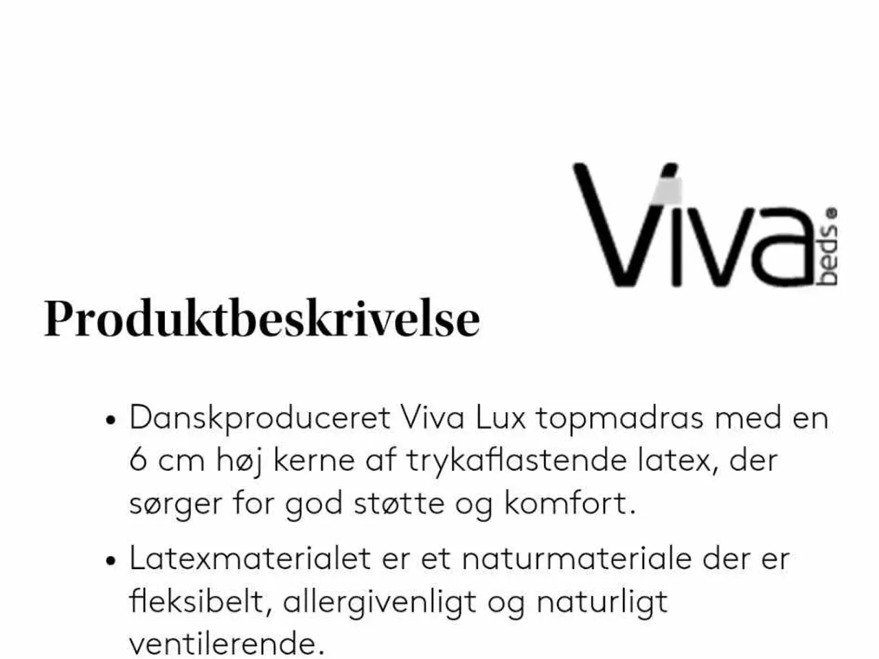 Billede 3 - Viva Lux latex topmadras