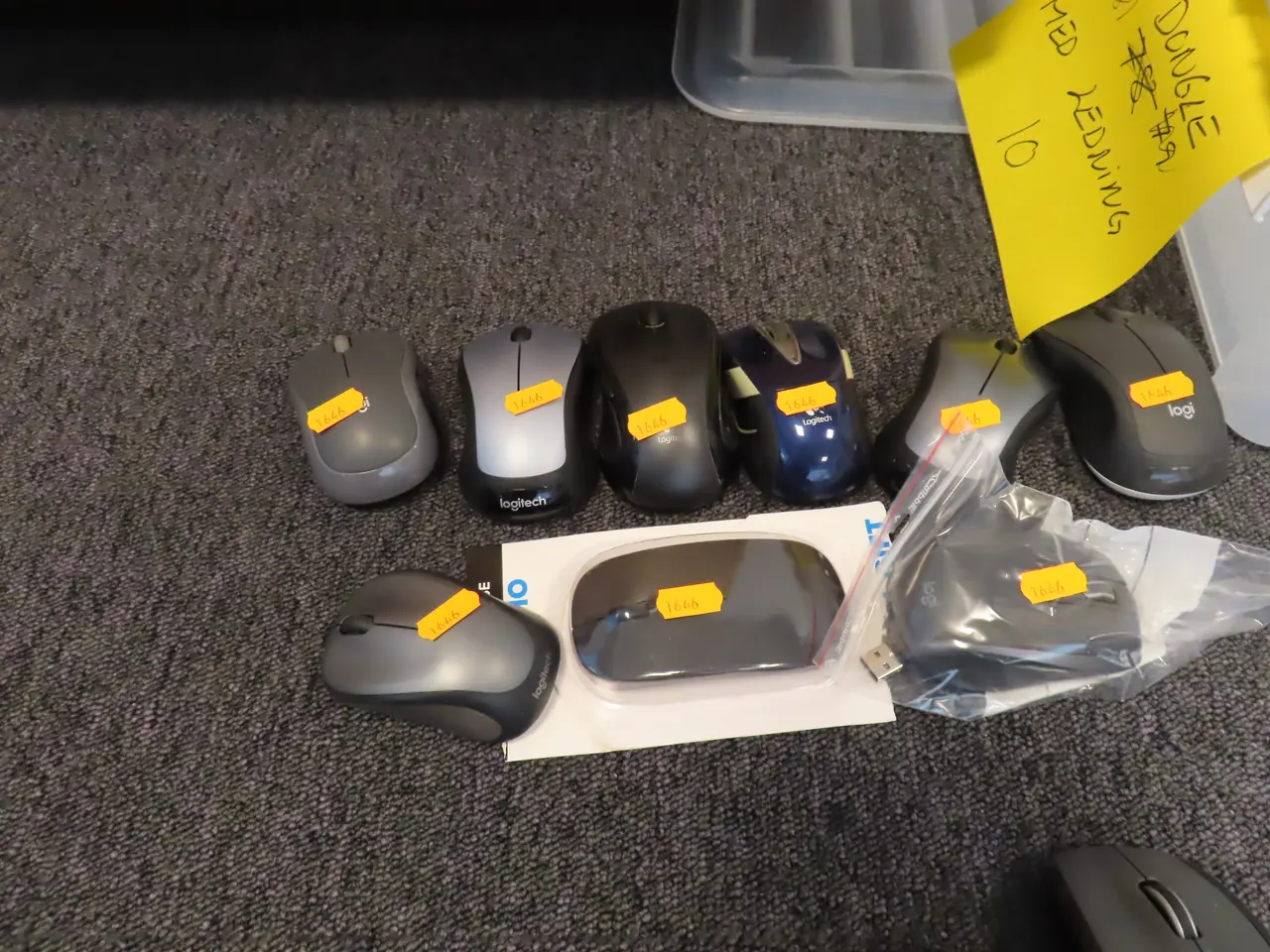 Billede 1 - 9 stk. Mus LOGITECH m.fl. (med dongle)