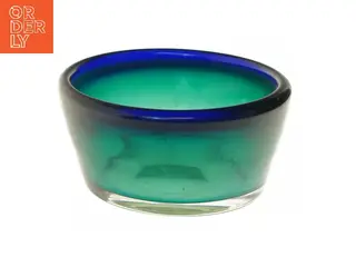 Farvet glasskål (str. Ø 19 cm)