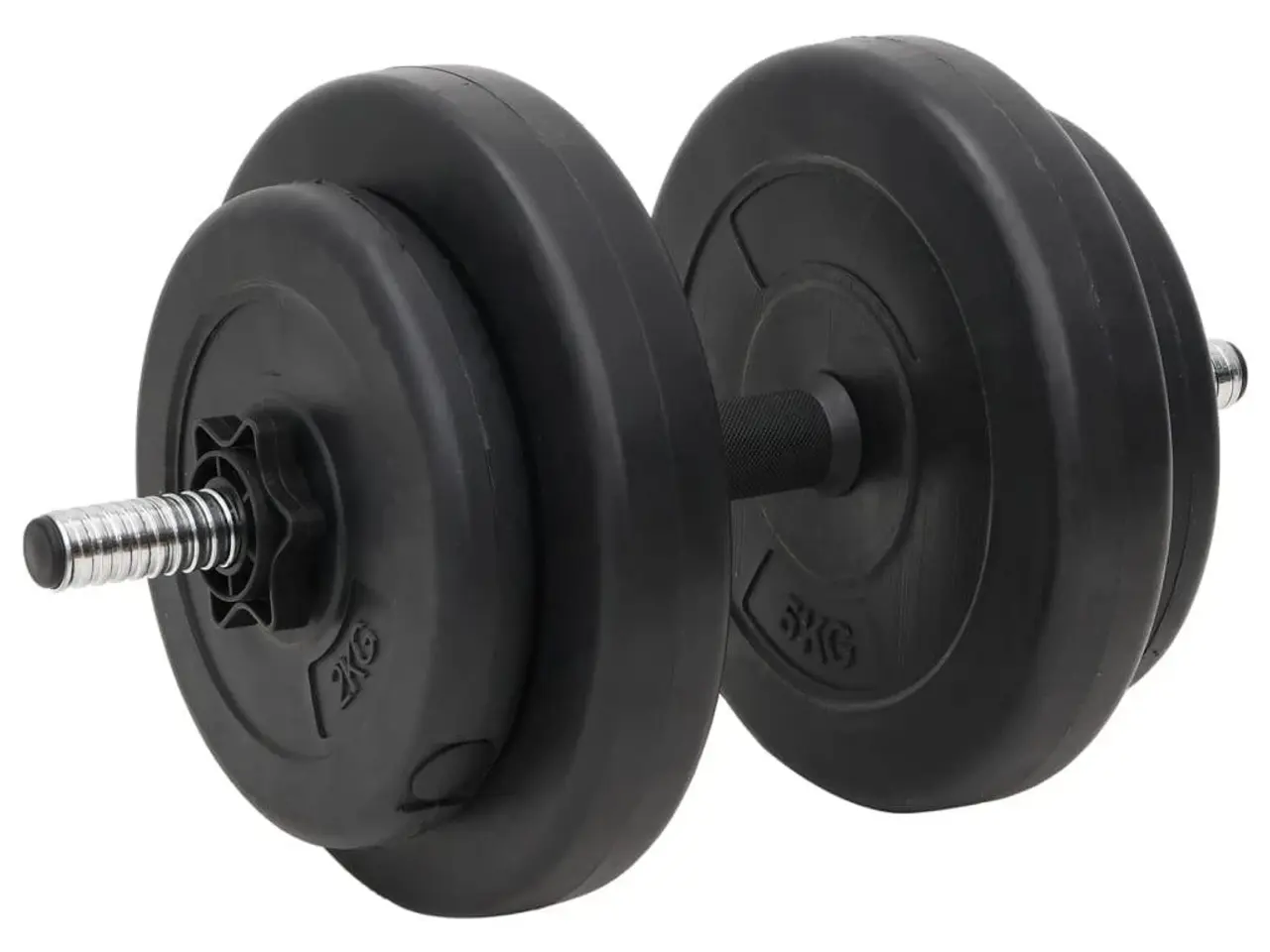 Billede 6 - Vægtstang- og håndvægtsæt med skiver 60 kg