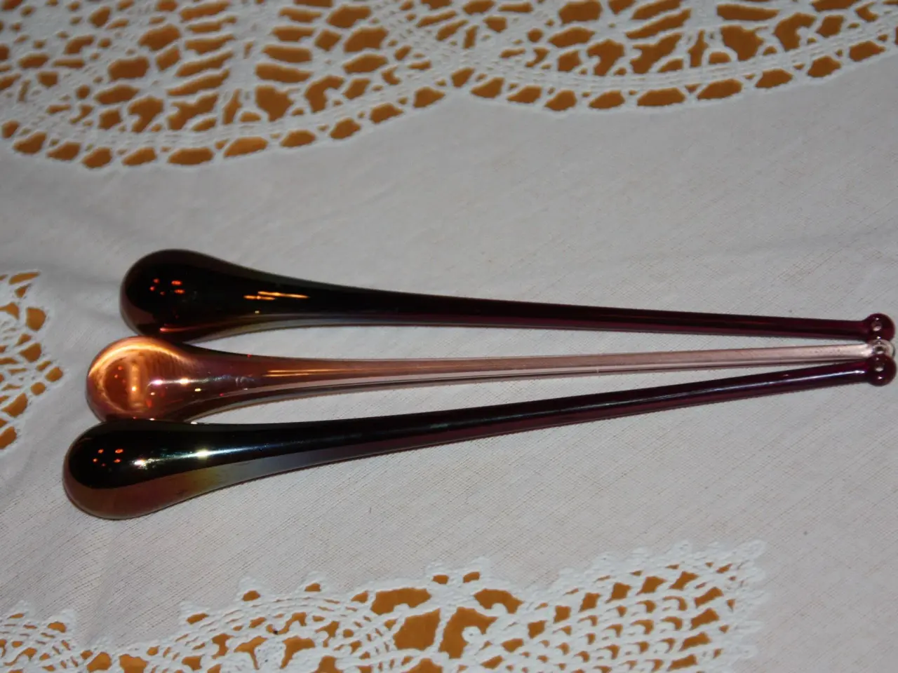 Billede 3 - Glasophæng / dråber 21 cm i lustre glas
