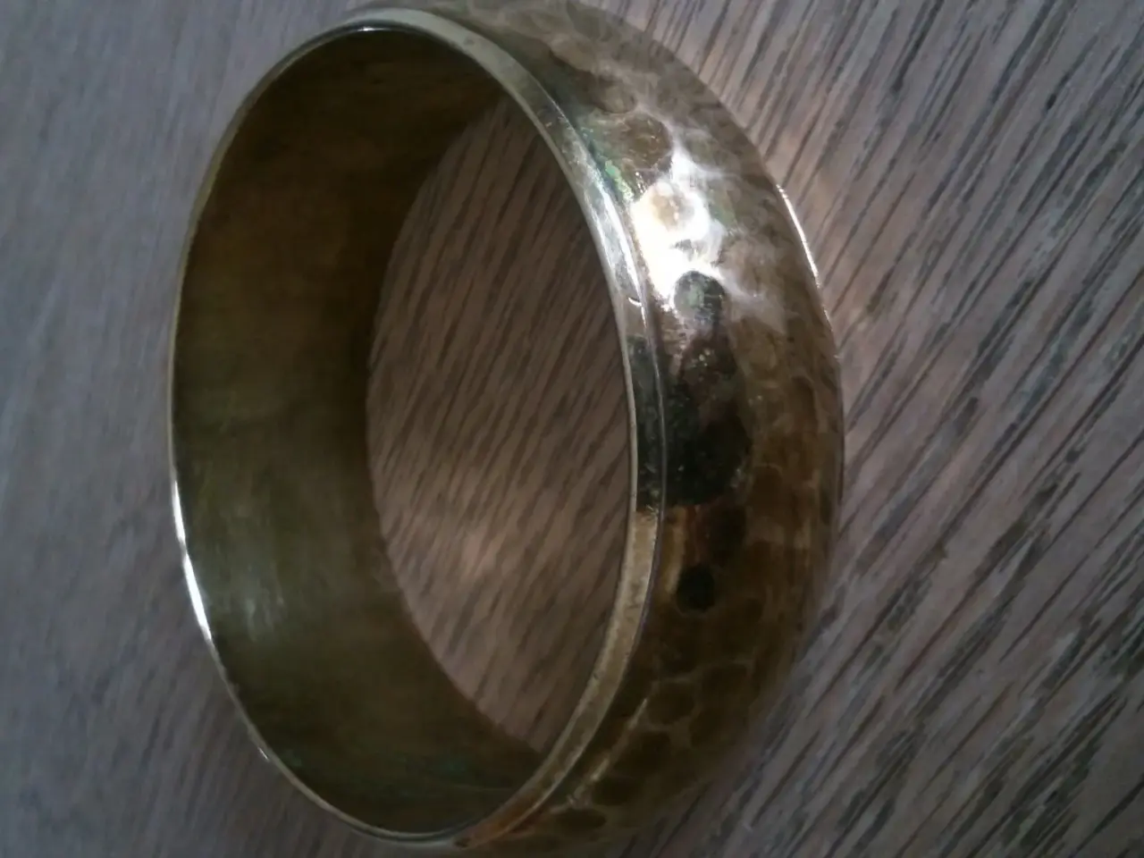 Billede 2 - Vintage messing håndslået, Ø 6,7 cm