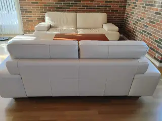 Natuzzi sofasæt i lyst læder