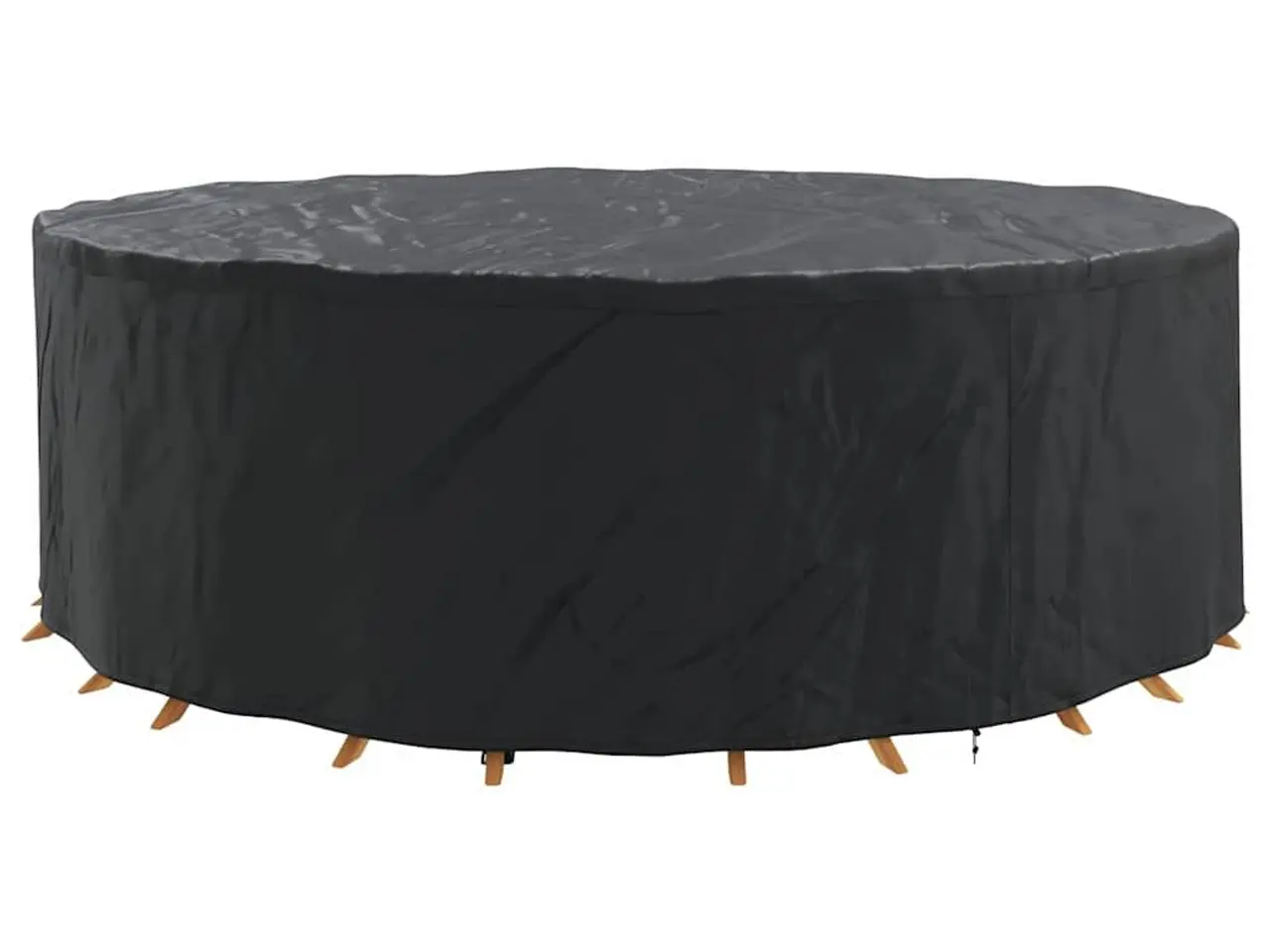 Billede 3 - Rundt møbelovertræk - sort 279 × 279 × 85 cm i 210D oxford
