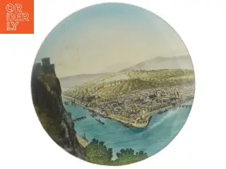 Dekorativ porcelænstallerken med bymotiv fra Villeroy & Boch (str. Ø 35,5 cm)