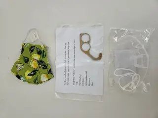 Ansigtsmaske med citronmønster, 3 dele i alt