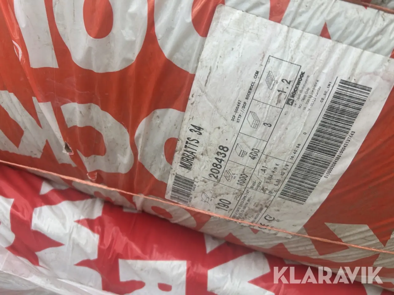 Billede 4 - Isolering Rockwool Murbatts 34 32 pakker, 38m2