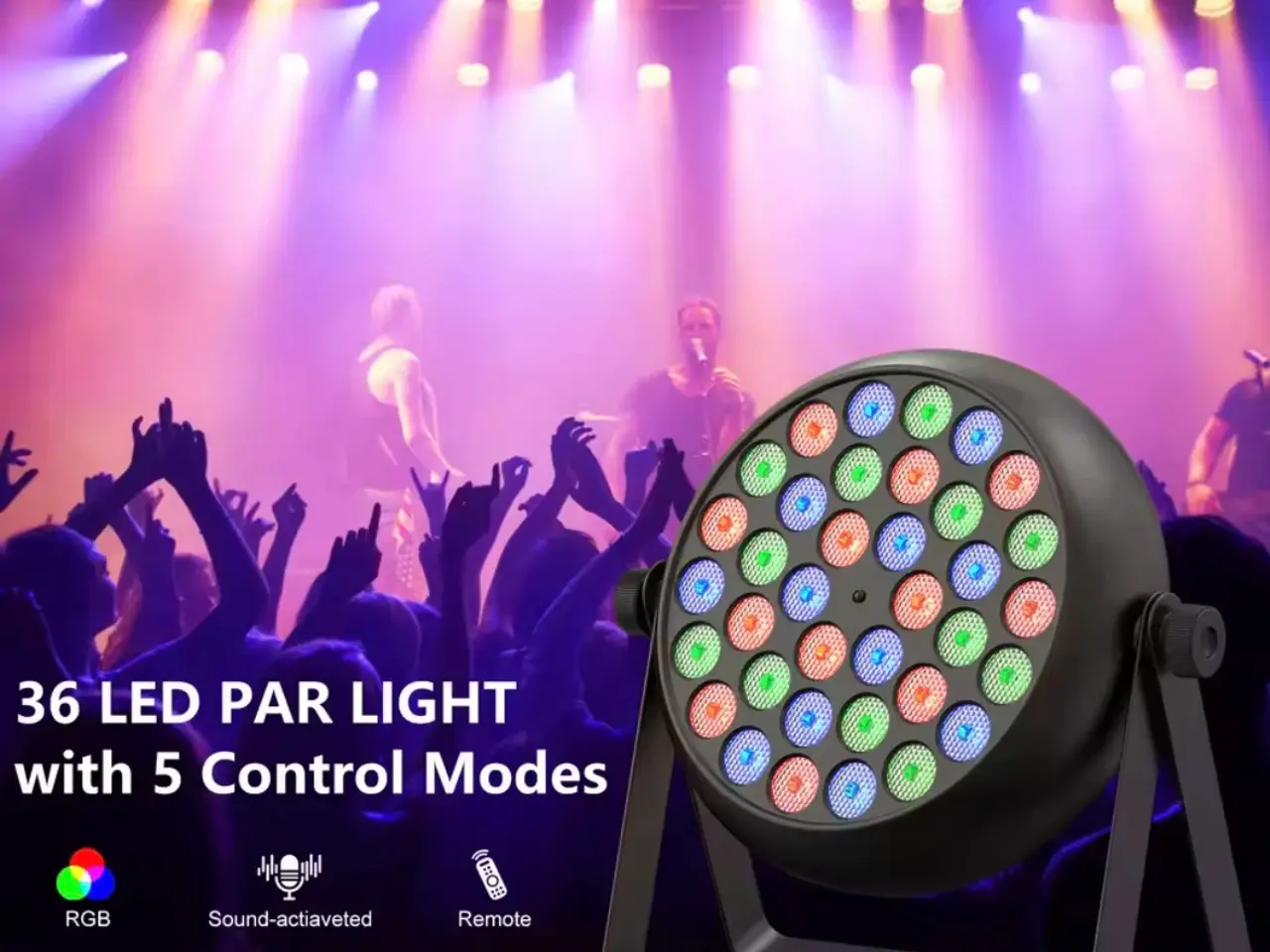Billede 1 - Par lamper RGB 36 Leds - Nye (2stk)