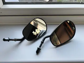Sorte sidespejle til Harley-Davidson