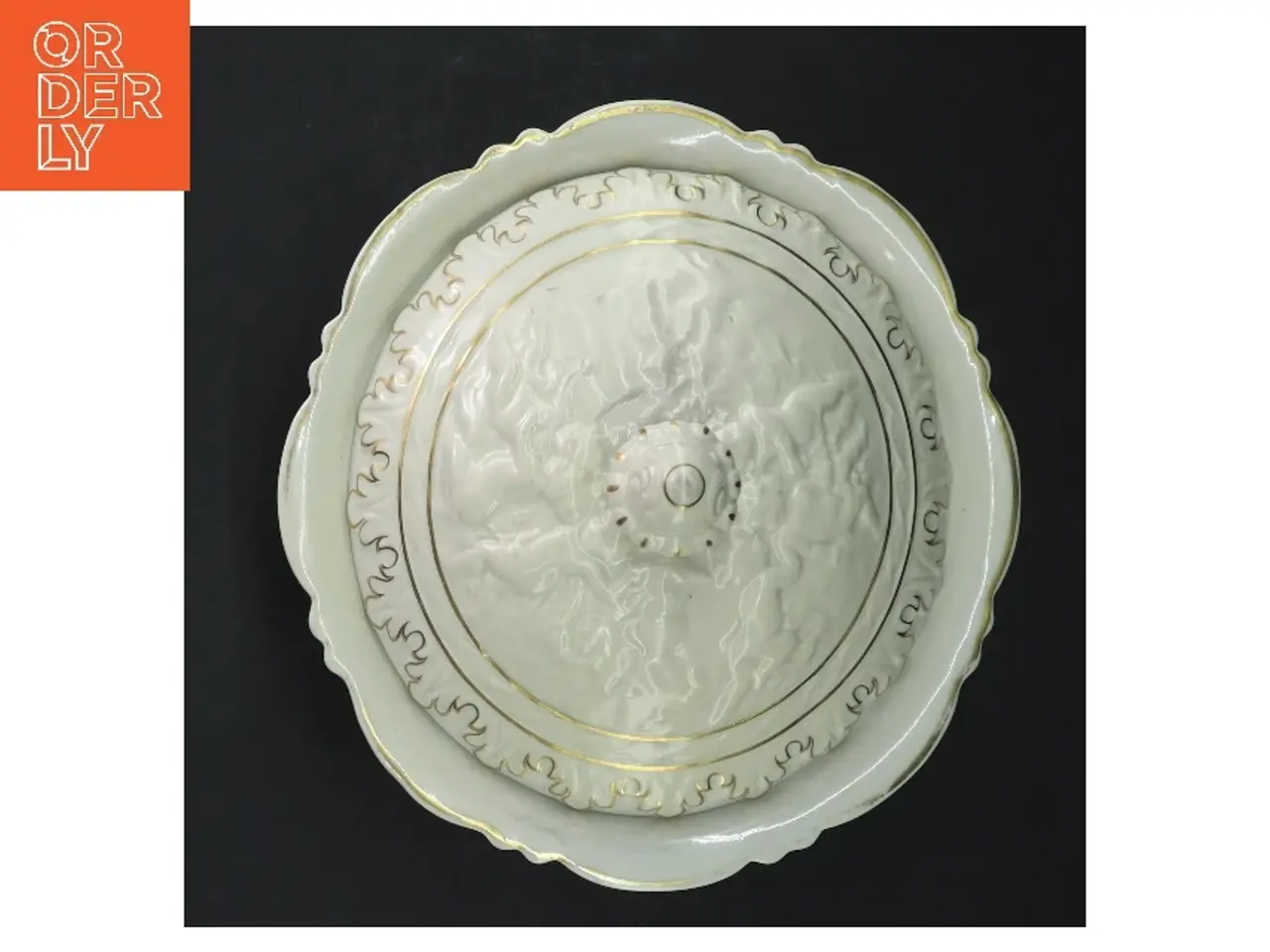Billede 4 - Dekorativ porcelænsskål med låg (str. Ø 17 cm)