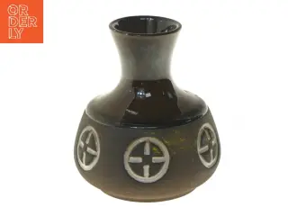 Keramisk vase med dekorative symboler (str. 11x12 cm)