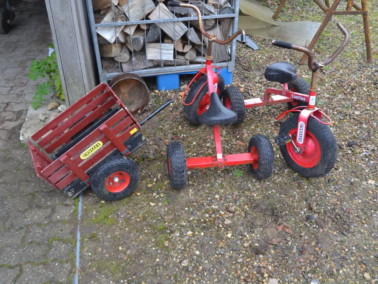 Billede 1 - 2 stk 3 hjulet cykler + vogn