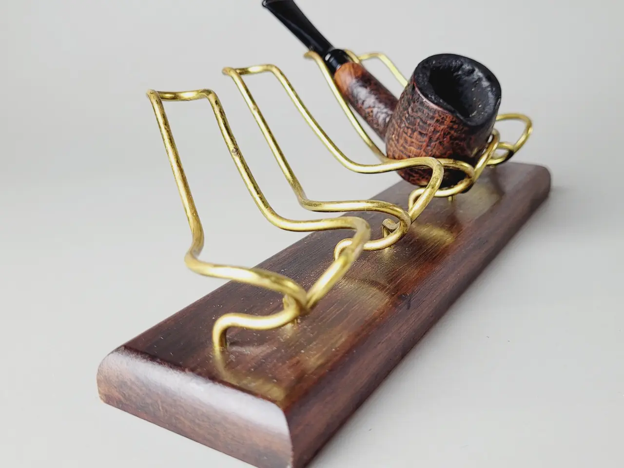 Billede 5 - ⭐️· Vintage pibestativ i palisander og messing
