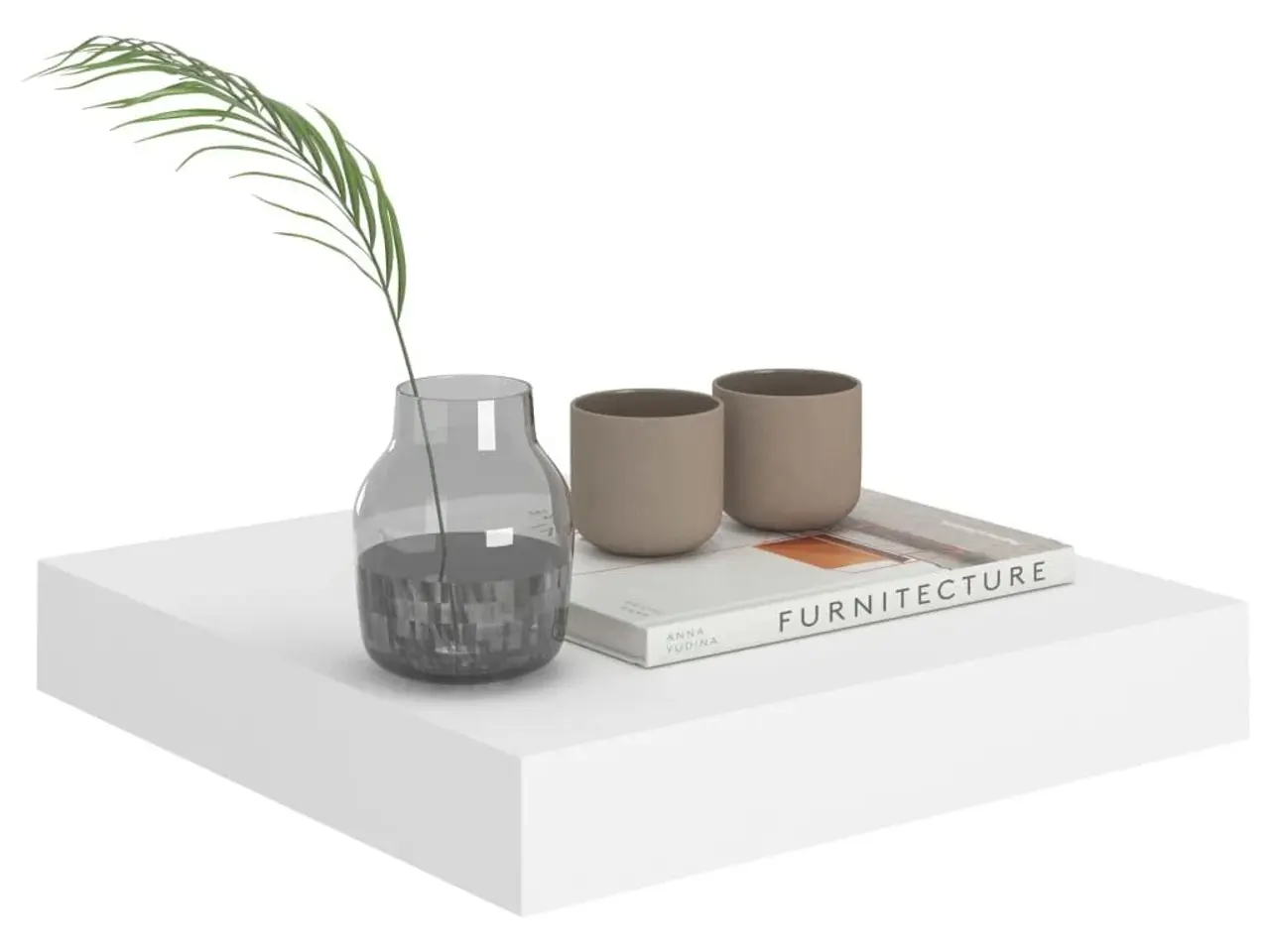 Billede 3 - Væghylder - 2 stk. 23 × 23,5 × 3,8 cm i hvid MDF
