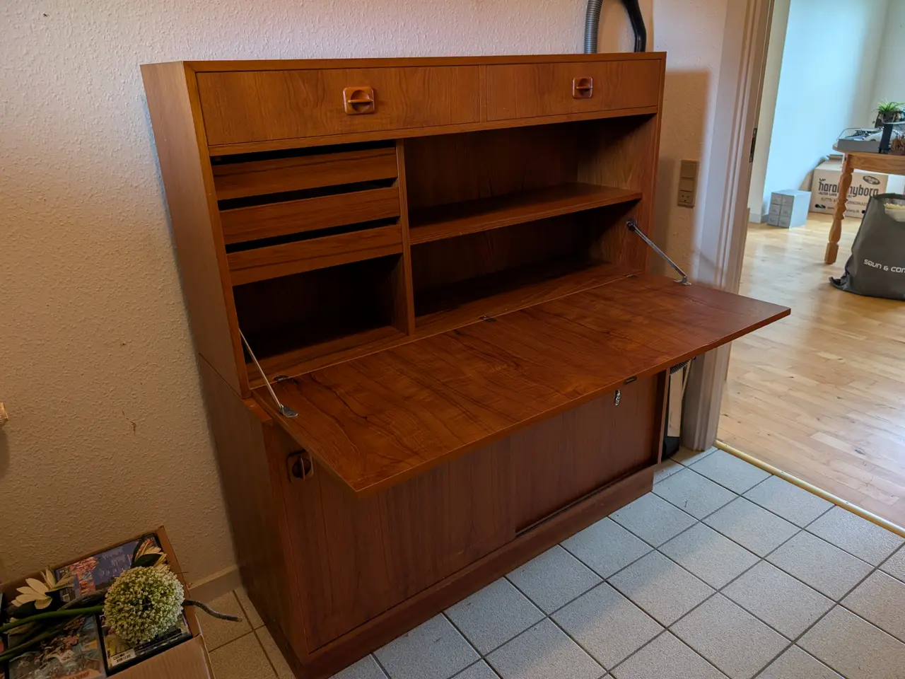 Billede 2 - Chartol med skriveplade i teaktræ