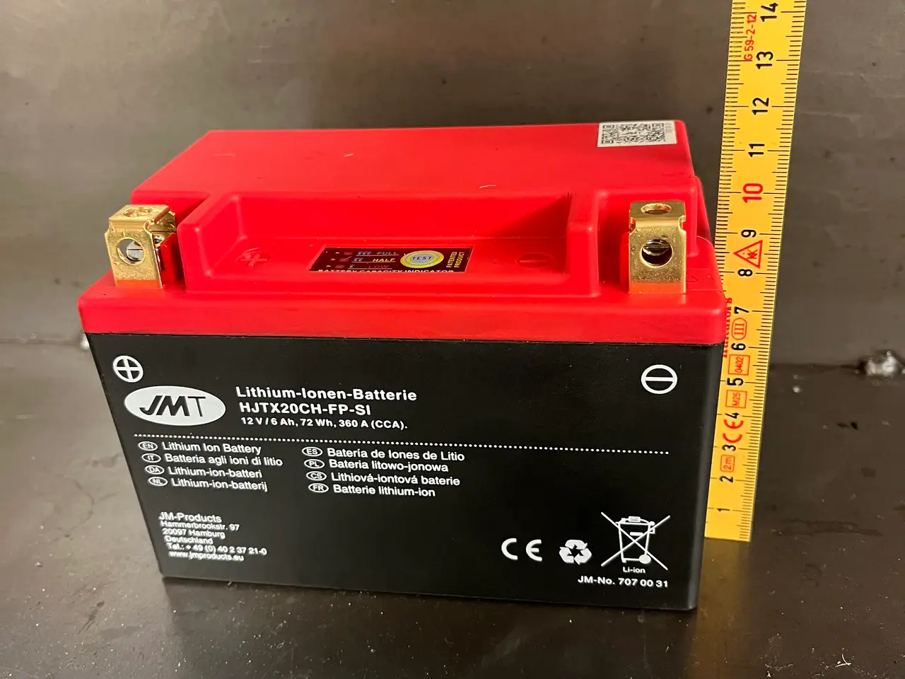 Billede 2 - Batteri jmt lithium-lonen 12v/6ah,72wh,360 cca