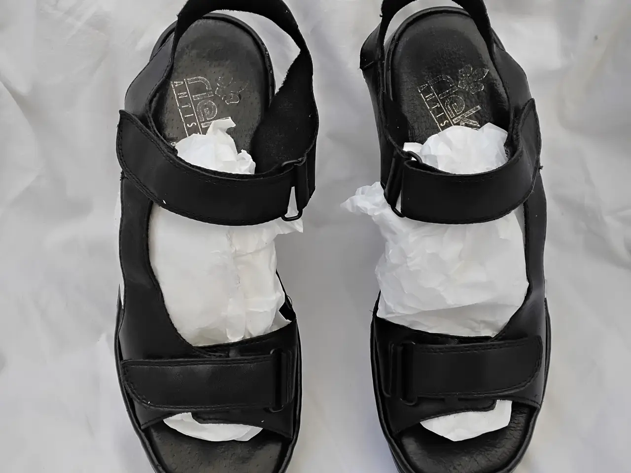 Billede 2 - Rieker sandaler dame sort læder str 38