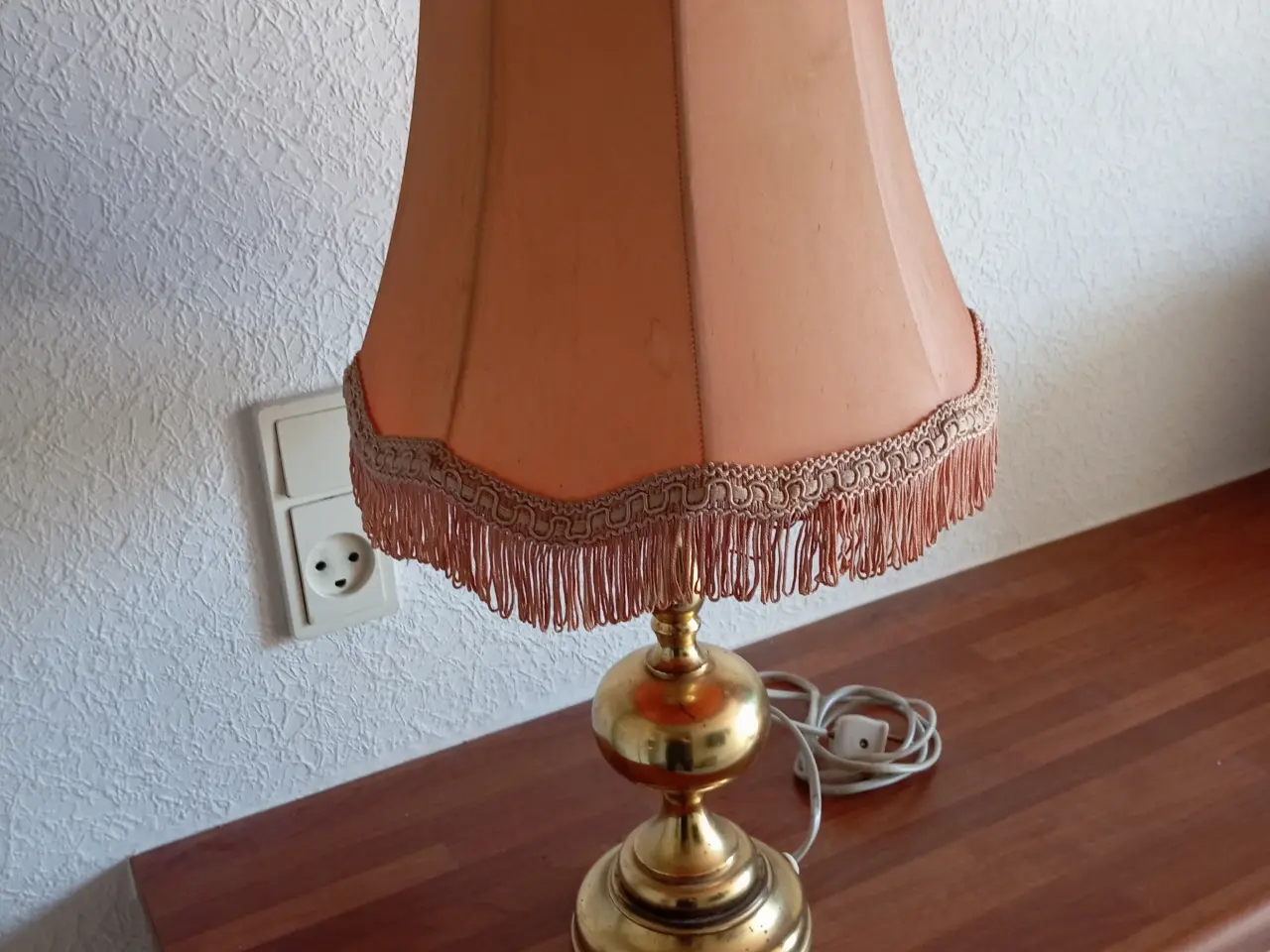 Billede 1 - Stor Antik messing lampe fra Mormor hjem.