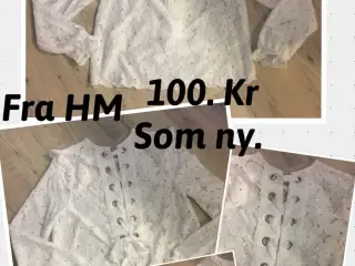 Hvid blondebluse