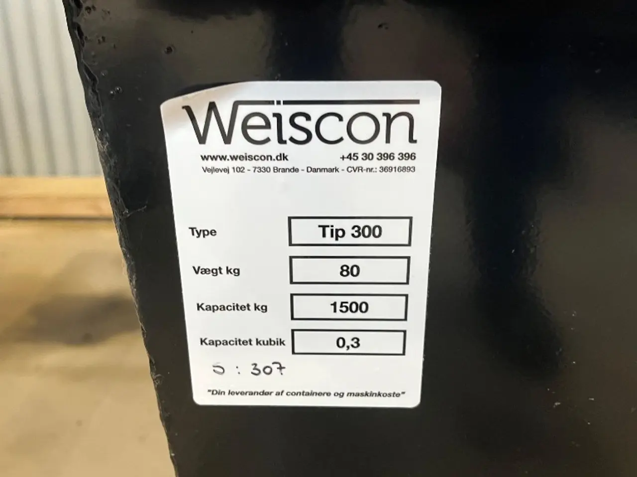 Billede 1 - Container Vippe Weiscon TIP 300