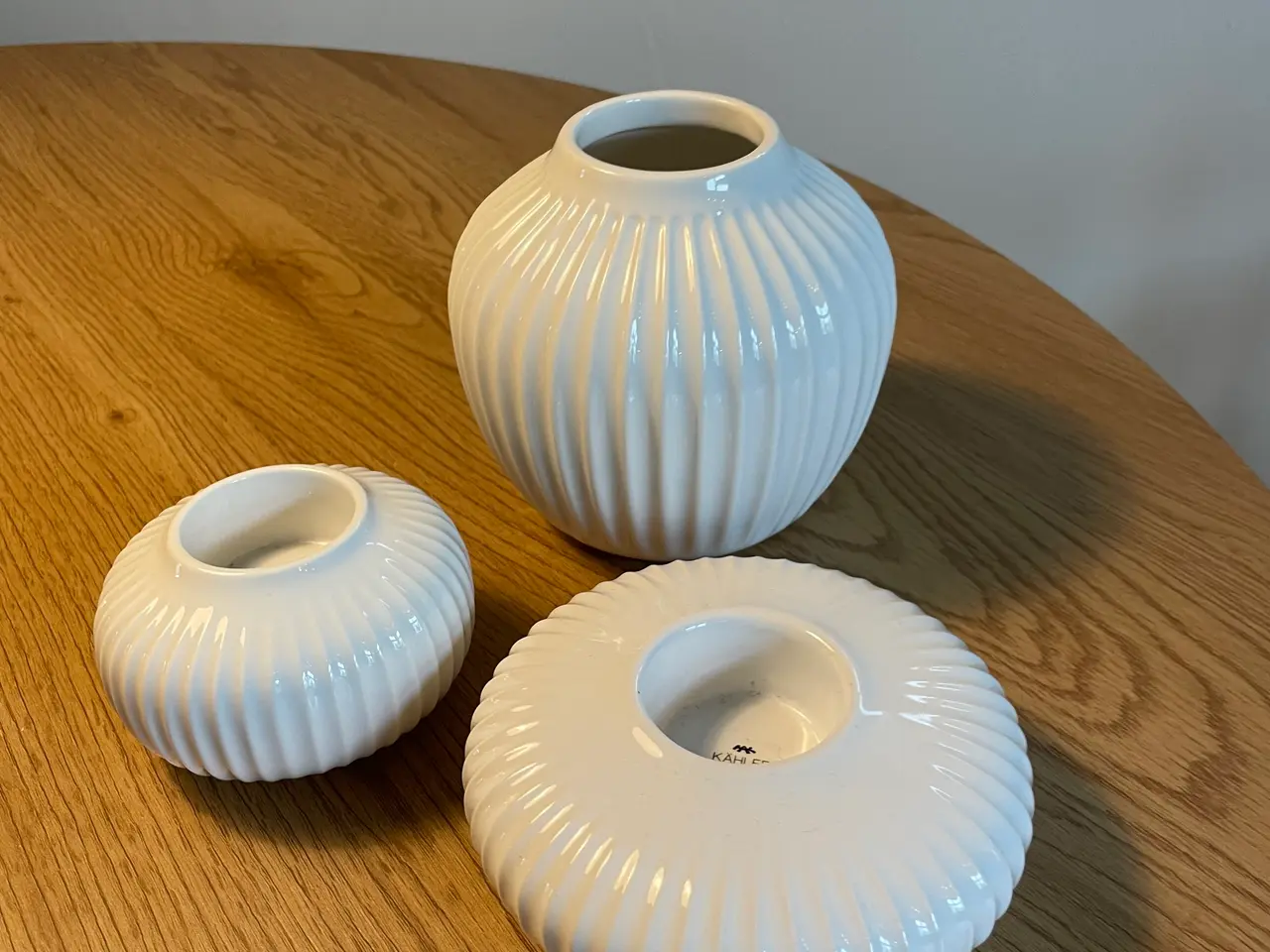 Billede 2 - Kähler sæt med vase og 2 fyrfadslys