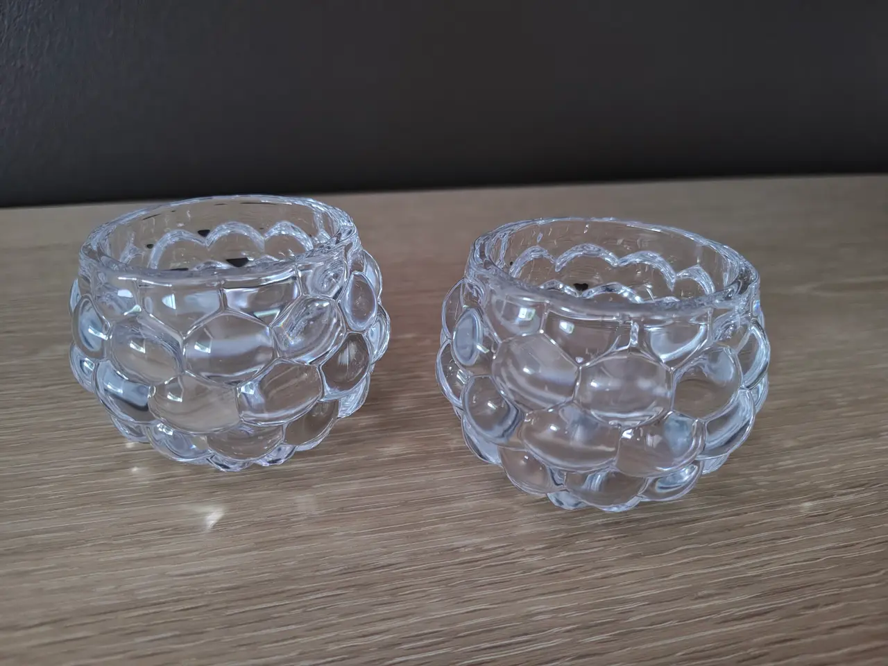 Billede 1 - Flotte lysestager i presset glas