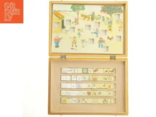 Retro Træ pædagogisk puslespil (str. 39x28 cm)