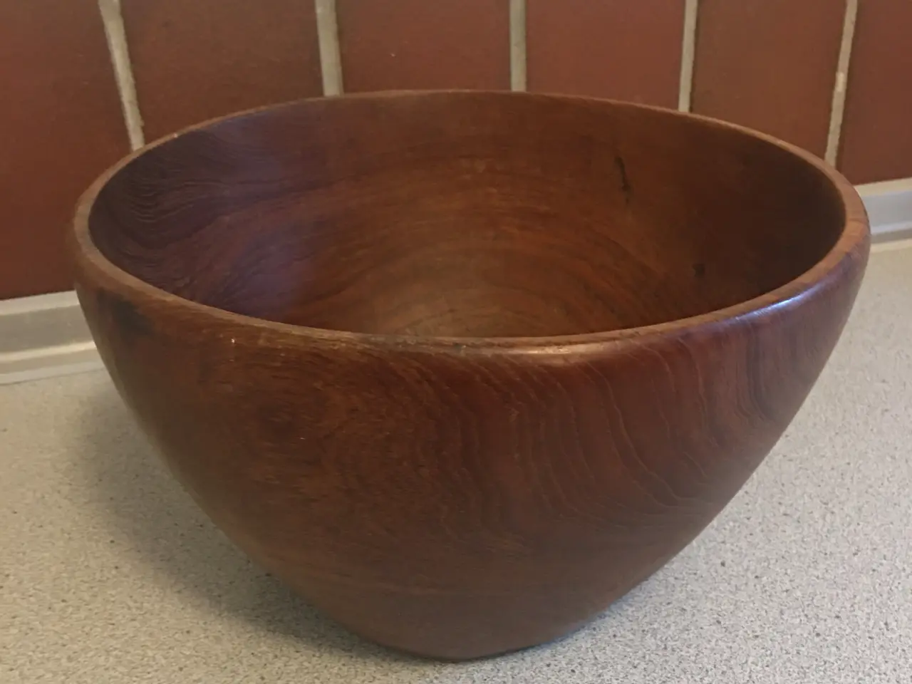 Billede 1 - Teaktræsskål Dia 25 cm H 11 cm