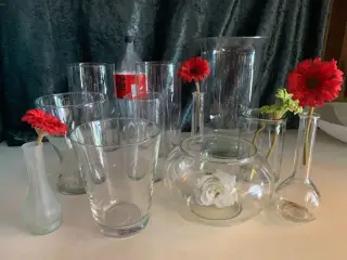 Forskellige skønne glas vaser/krukker