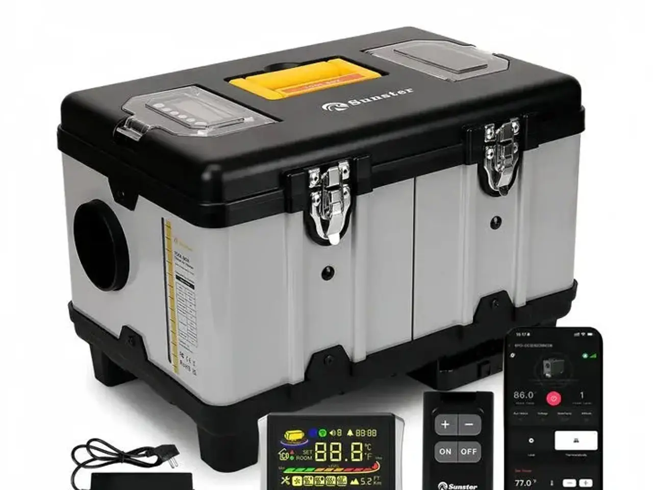 Billede 1 - Sunster TB10 8 kW dieselfyr – Toolbox Bluetooth