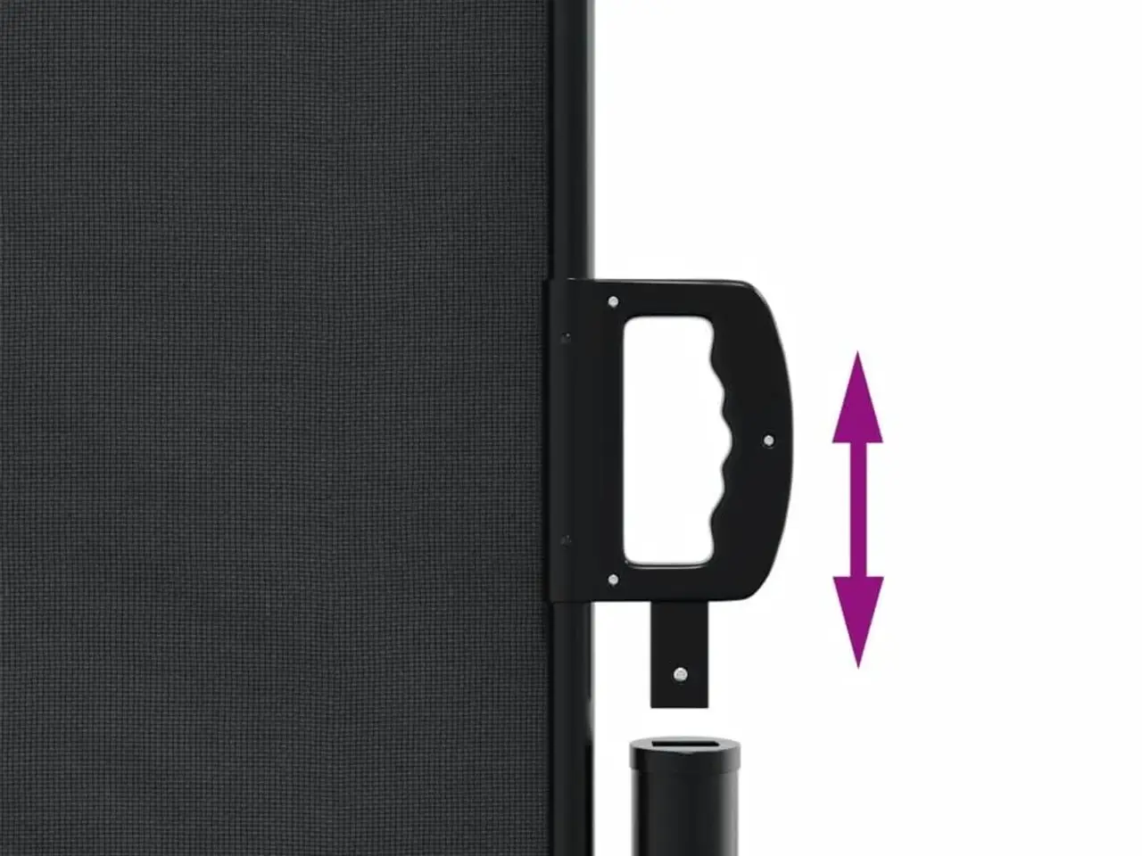 Billede 6 - Sidemarkise 120 × 500 cm - sammenrullelig, sort