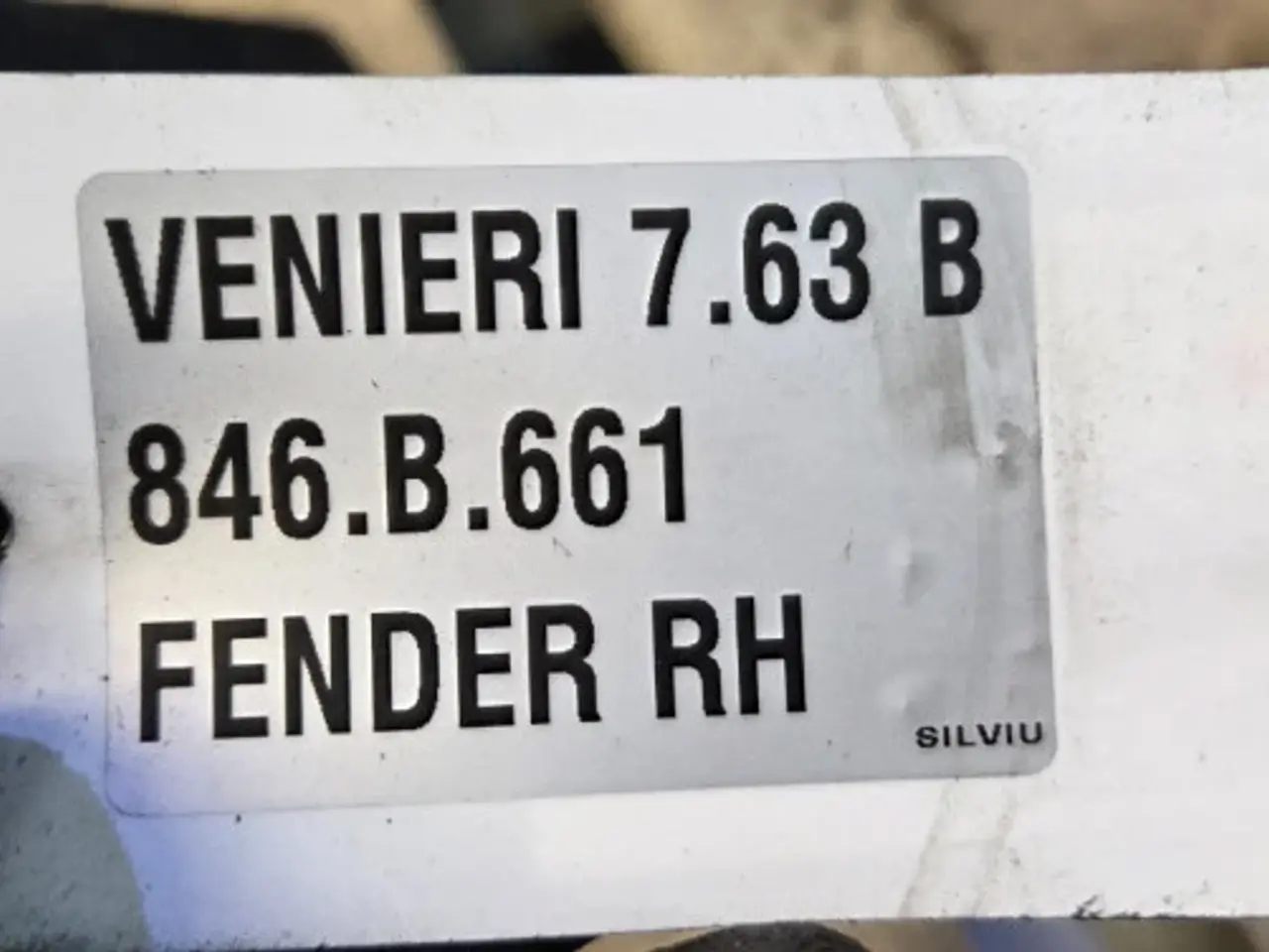 Billede 9 - Venieri 7.63B Hjulskærm R. 846.B.661