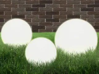 LED-kuglelampesæt 3 dele kugleformet 20/30/40 cm PMMA