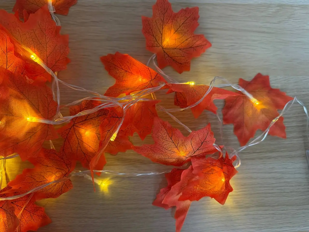 Billede 2 - Efterårslys – Smukke ahornblade fairy lights