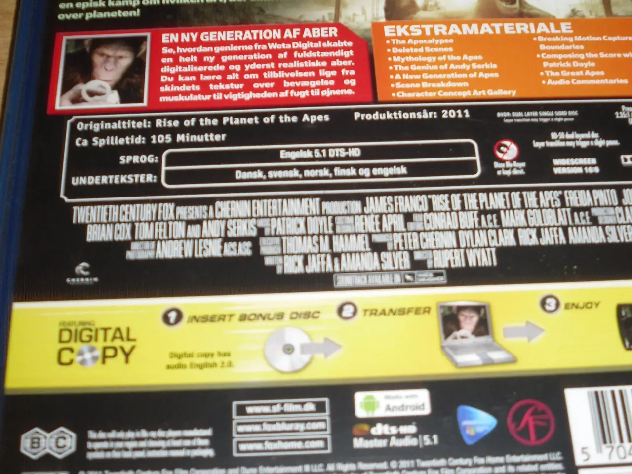 Billede 2 - BYD. Blu-Ray. ABERNES PLANET. Oprindelsen. 
