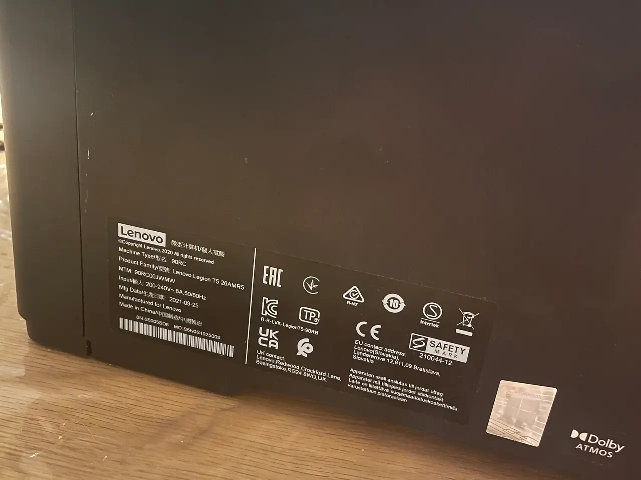 Billede 3 - Lenovo Legion T5 PC - RTX 3070 / Ryzen 7 5800