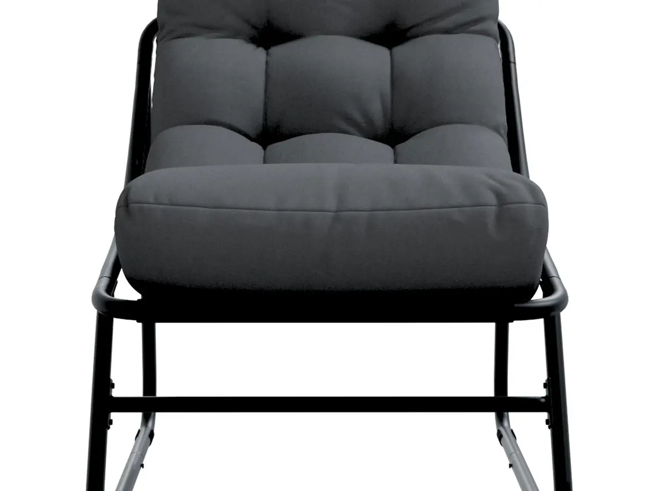 Billede 7 - Havemøbler med pude 2 stk Sort 60 x 80 x 71cm Metal