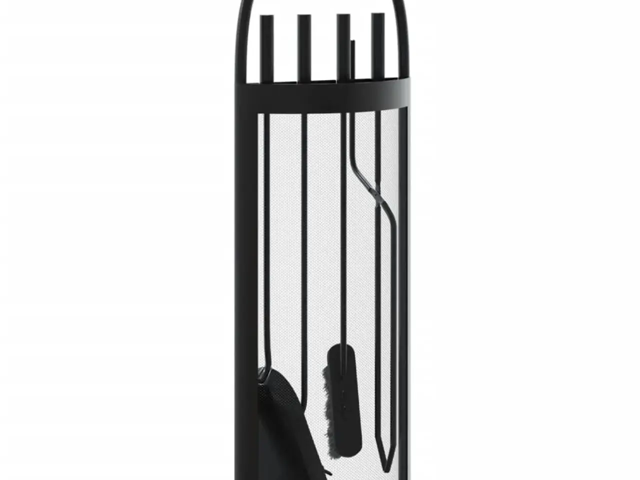 Billede 6 - 5-delt pejsesæt i stål - 23 × 15 × 66 cm, sort