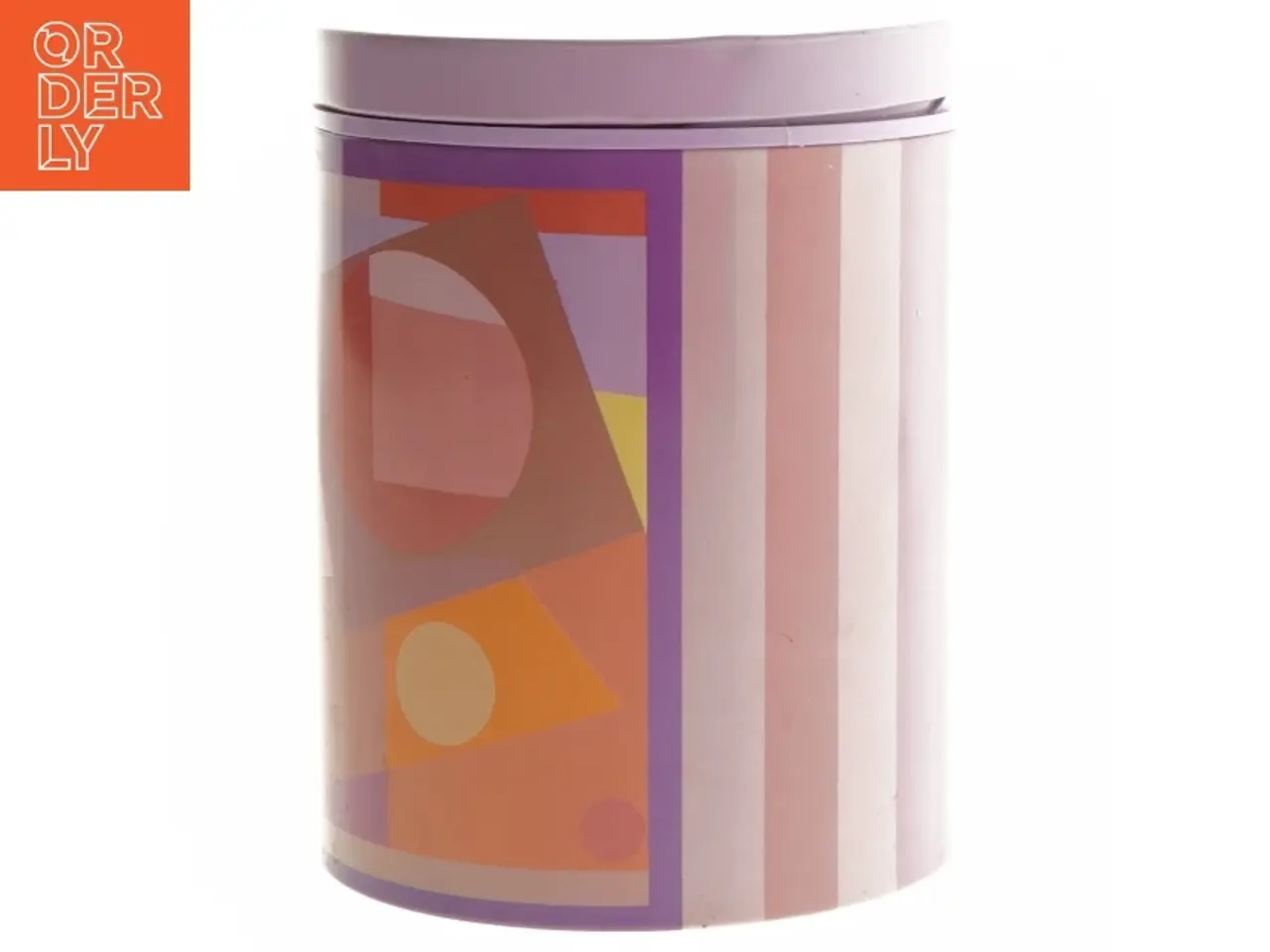 Billede 2 - Retro irma kunstdåse Opbevaringsdåse med farverigt design fra Irma (str. Ø 11,5 cm længde 15 cm)