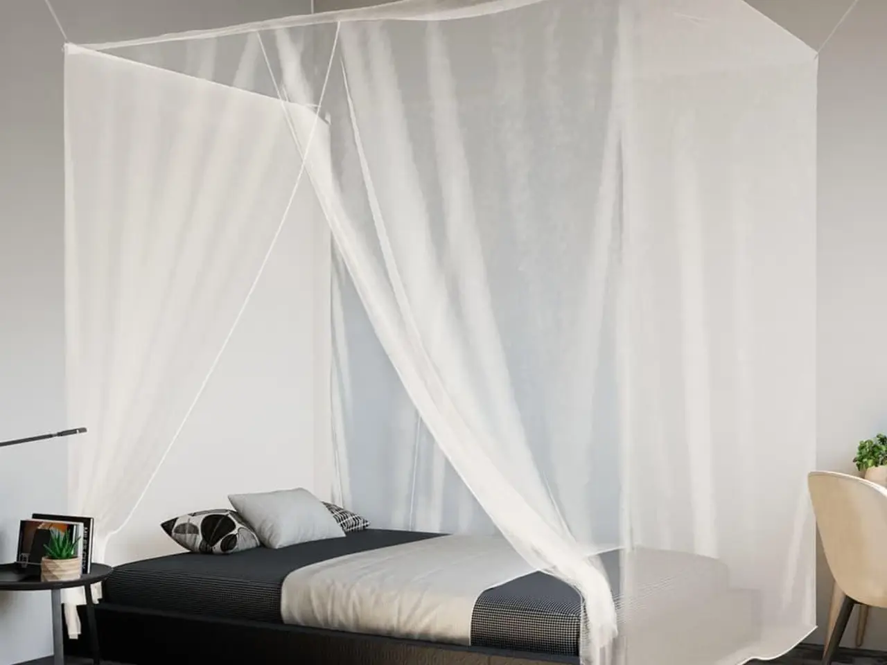 Billede 1 - Hængende myggenet 220 x 200 x 210 cm - hvid