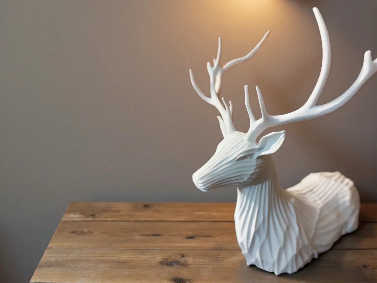 Billede 3 - Moderne Geometrisk Hjort Skulptur