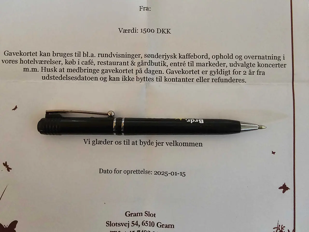 Billede 2 - Gavekort Gram Slot